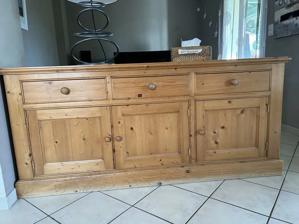 Buffet bas 3 portes pin massif