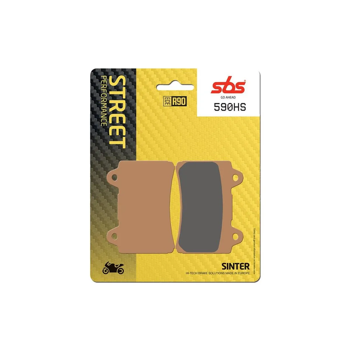 Plaquettes de frein SBS 590 HS Evo Sinter